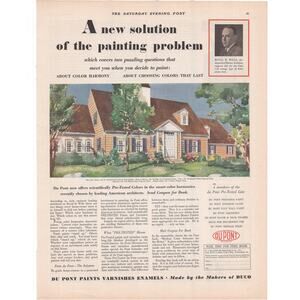 Du Pont Paint Advertisement Vintage 1929 Home Improvement DuPont Royal B Willis